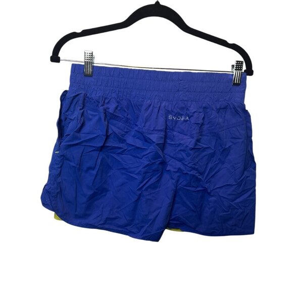 Spyder Active Men’s Lined Running Shorts Blue Size M Medium E32 - Picture 2 of 2